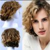Synthetic Short Curly Wigs Male Boy Cosplay Party Brown Mixed Black Blonde Heat Resistant Breathable Fake Hair for Men Daily Use