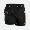 Mens Quick-Dry Board Shorts With Double-Layer Design Beach Swimming Surfing Lightweight Stretchable Swimwear