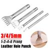 4 шт. 3/4/5 мм кожаные пробойники 1+2+4+6 зубьев Набор инструментов для шитья кожи своими руками Инструменты для пробивки кожи Набор кожаных инструментов