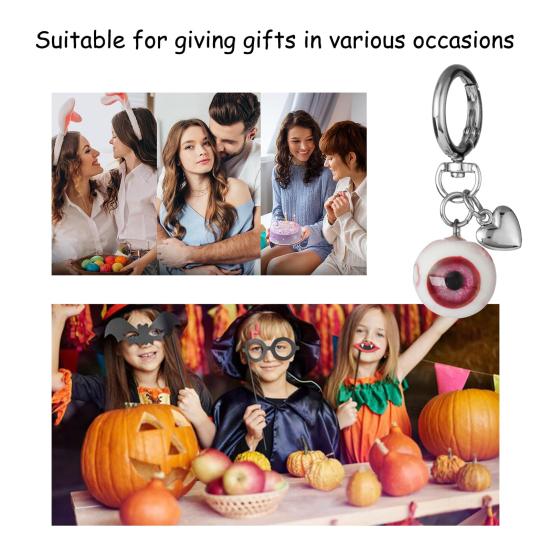 Брелок в виде глазного яблока, ручная работа из глины, брелок, запечатан УФ-смолой