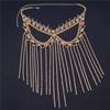 Indian Tassel Veil Mask for Face Women Rhinestone Face Masks Masquerade Dance Party Banquet Decoration Face Accessories Jewelry