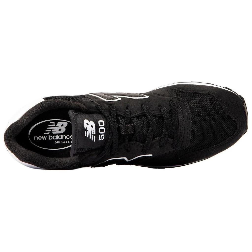 New Balance Nb 500 Classic Мягкие Удобные Низкие Повседневные Кроссовки Мужские Черные GM500EB2