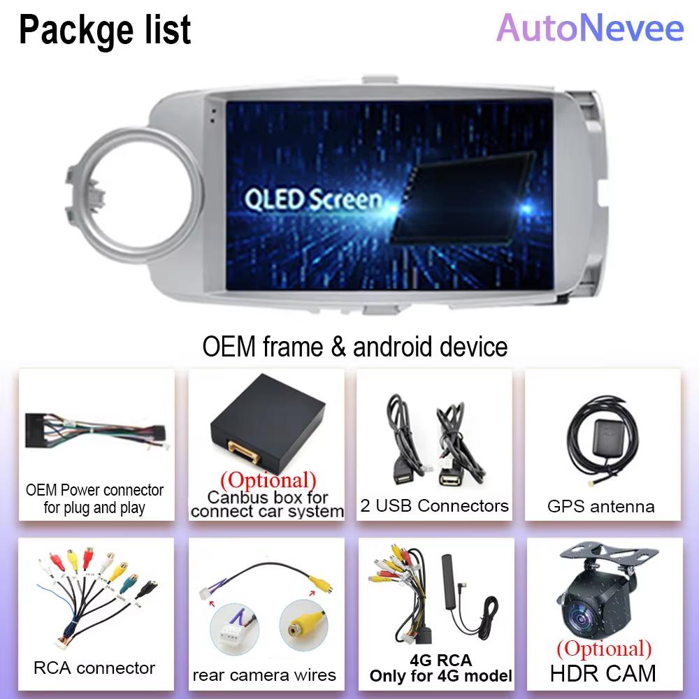 Android 14 Auto For Toyota Yaris 2012 2013 2014 2015 2016 2017 LHD RHD GPS Navigation Car Radio Multimedia Player Carplay