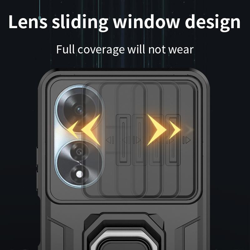 Slide Lens Case For OPPO A60 A79 A 60 Cover Shockproof Armor Funda for Realme 12 Pro Plus C65 C67 C 67 Phone Case