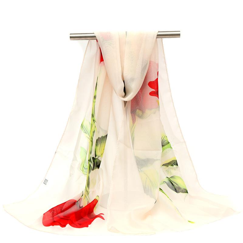 Spring/Summer New Women'S Silk Scarf 150 * 45cm Simulated Silk Twill Square Scarf Fashion Printed Large Square Scarf Professional Scarf