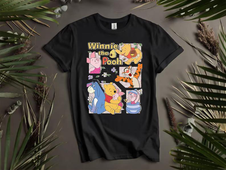 Winnie The Pooh Characters Poster Custom TShirts For Unisex