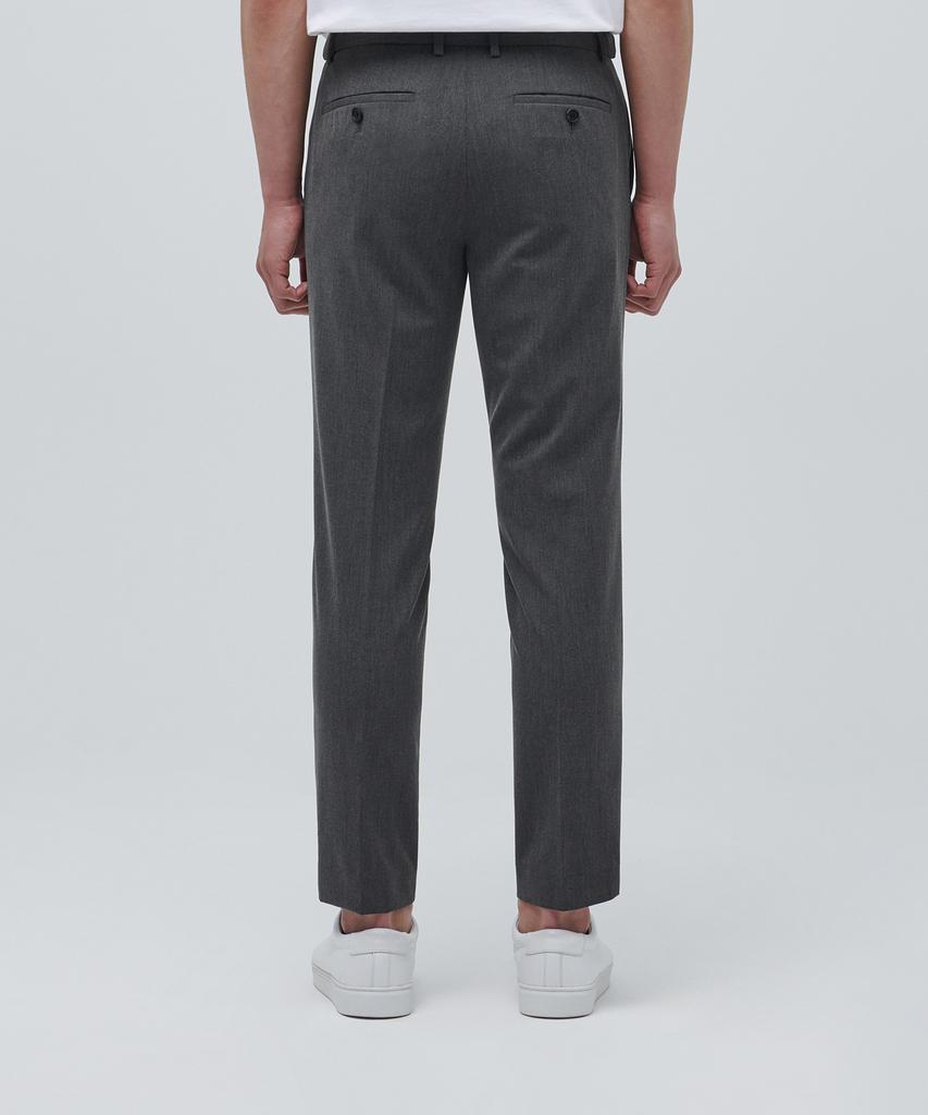 MUSINSA STANDARD Lightweight Skinny Hidden Elastic Waist Crop Slacks [Medium Gray]