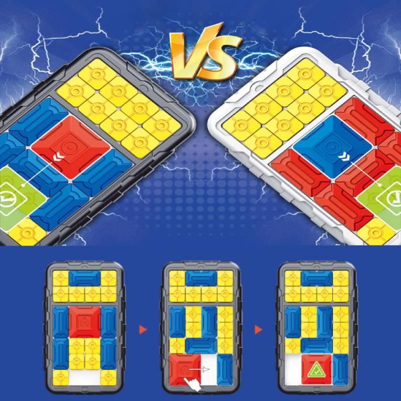 Plastic Sliding Puzzle Huarong Road Game For Children