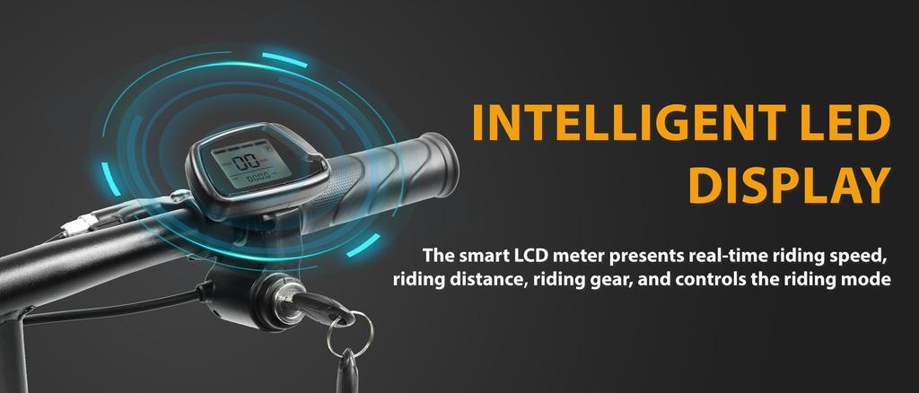 ElekWheels F3 Foldable City Electric Bike - 250W Lightweight Electric Bike with 60km Range, IPX5 Waterproof and Dual Disc Brakes