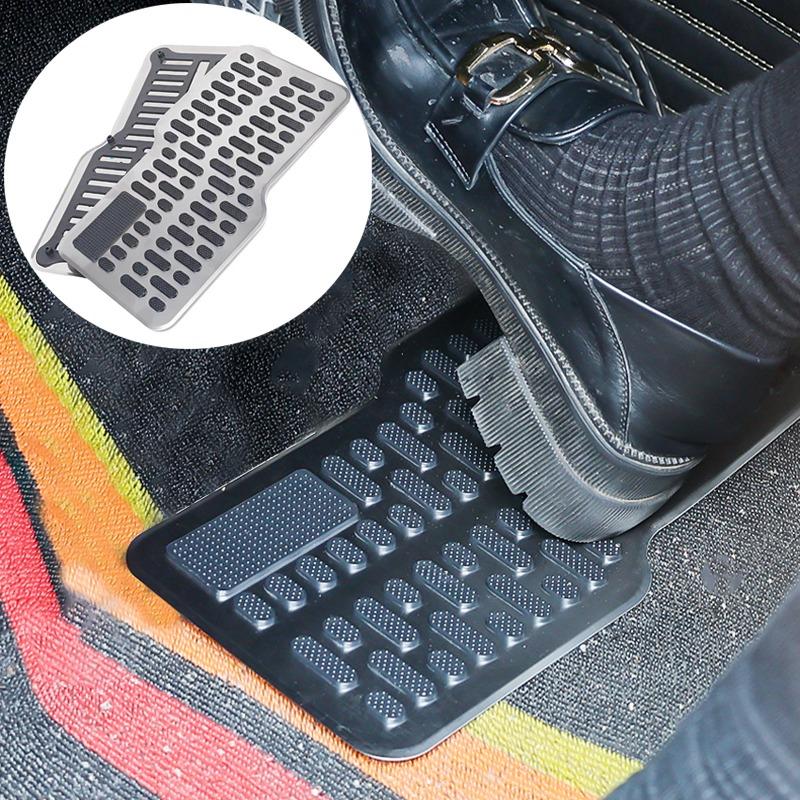 Stainless Steel Car Wear-resistant Thickened Pedal Universal Main Cab Non-slip Metal Repair Protection Foot Mat Car Accessories