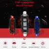 Перезаряжаемый USB светодиодный задний фонарь для велосипеда, предупреждение о безопасности горного велосипеда, передние и задние мигающие фонари, аксессуары для ночной езды