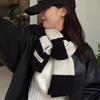 This Is a New Autumn and Winter Versatile Scarf with a Color Blocking Atmosphere and a High End Look  It Is a Fashionable and Warm Scarf for Women