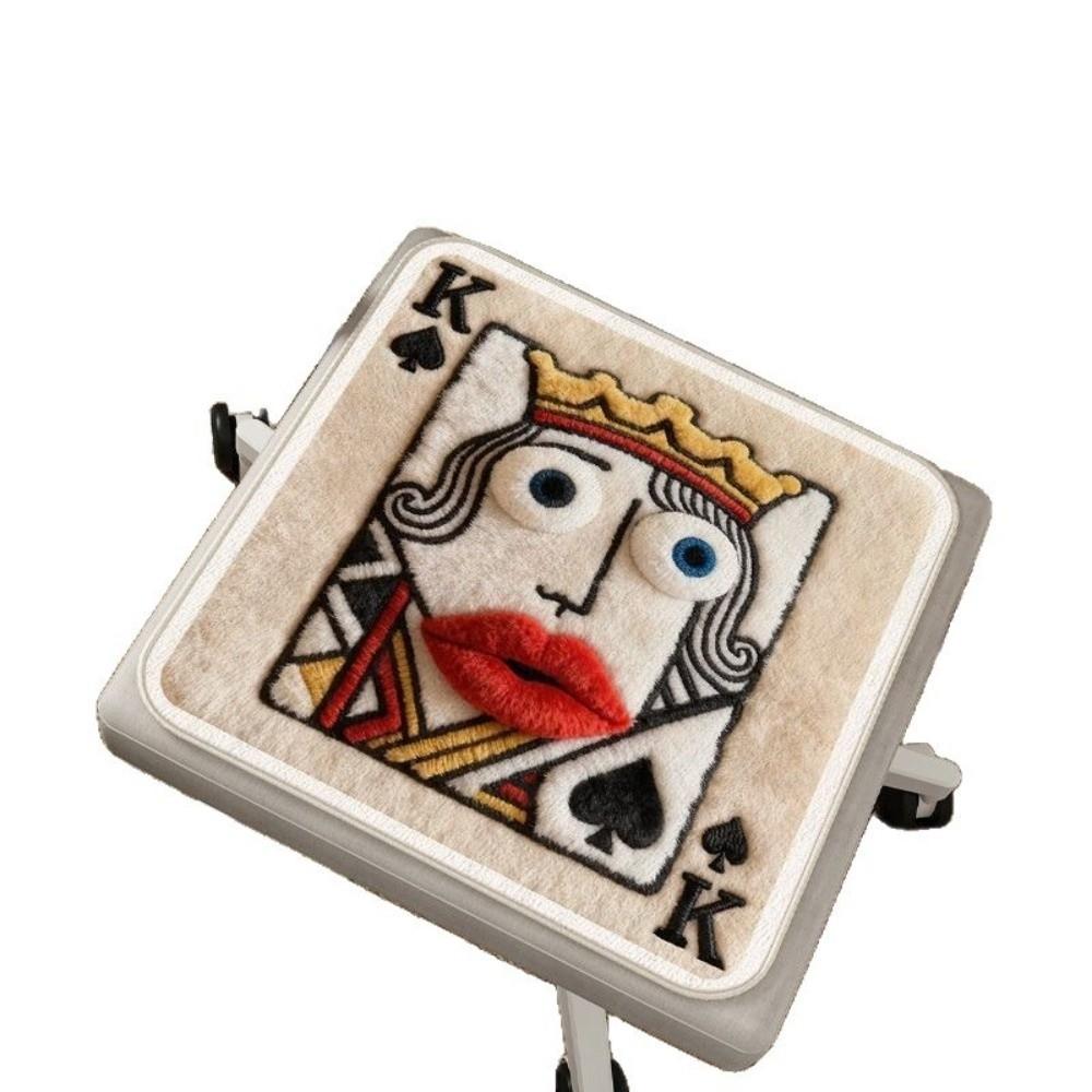 Cute 40*40cm Poker Cushion Soft Texture Fabric Seat Cushion Abstract Design Abstract Cushion Office