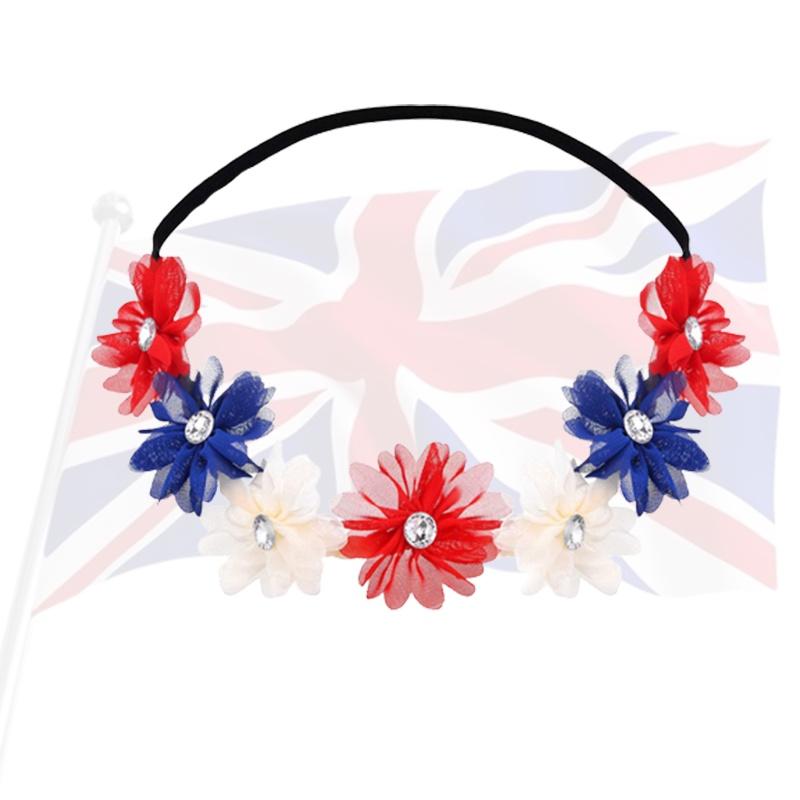 Реалистичный патриотический венок-ободок для празднования Дня независимости