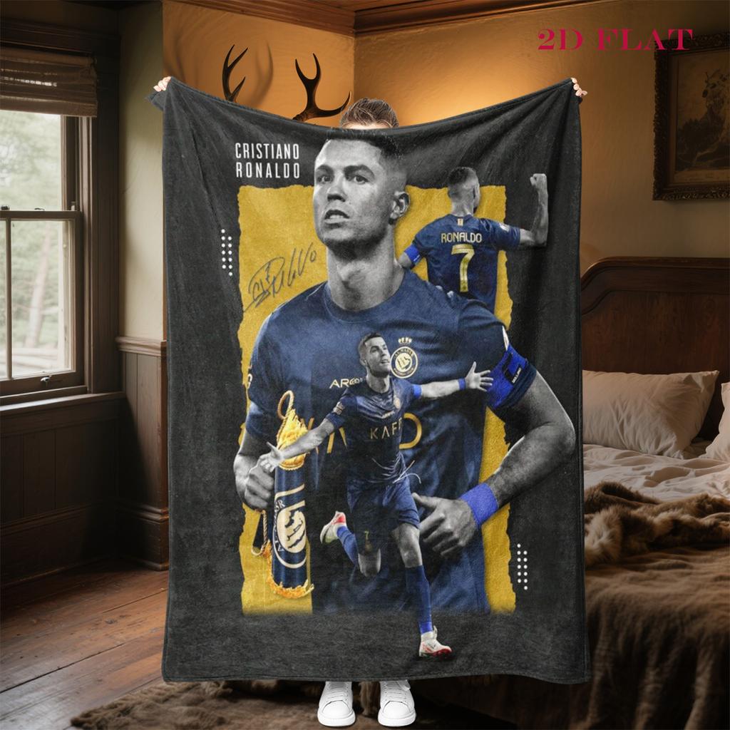 Cristiano Ronaldo: Legend Blue blanket blanket sofa blanket Office rest blanket sheet Machine washable