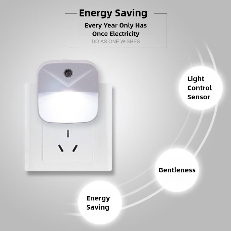 Светодиодный ночник с датчиком движения, лампа с европейской вилкой, детские ночники, беспроводной настенный ночник для спальни