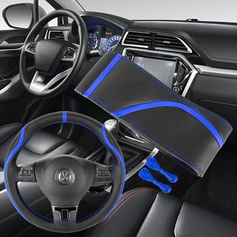 Чехол на руль из натуральной кожи, ручной работы, нескользящий, верхний слой из коровьей кожи, впитывающий пот, универсальный для всех сезонов.