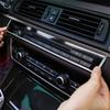 Car Styling Console Multimedia AC CD Panel Decoration Frame Cover Trim Strip Sticker For BMW 5 Series F10 Interior Accessories NM5