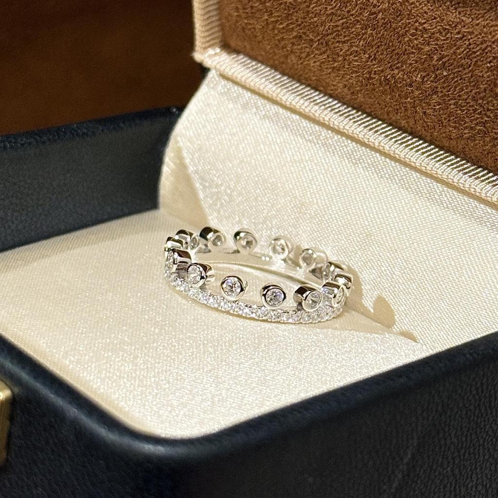 Кольцо V Gold Dewdrop: Женское 18-каратное розовое золото с роскошным полым дизайном и полностью усыпанное бриллиантами, не тускнеющее