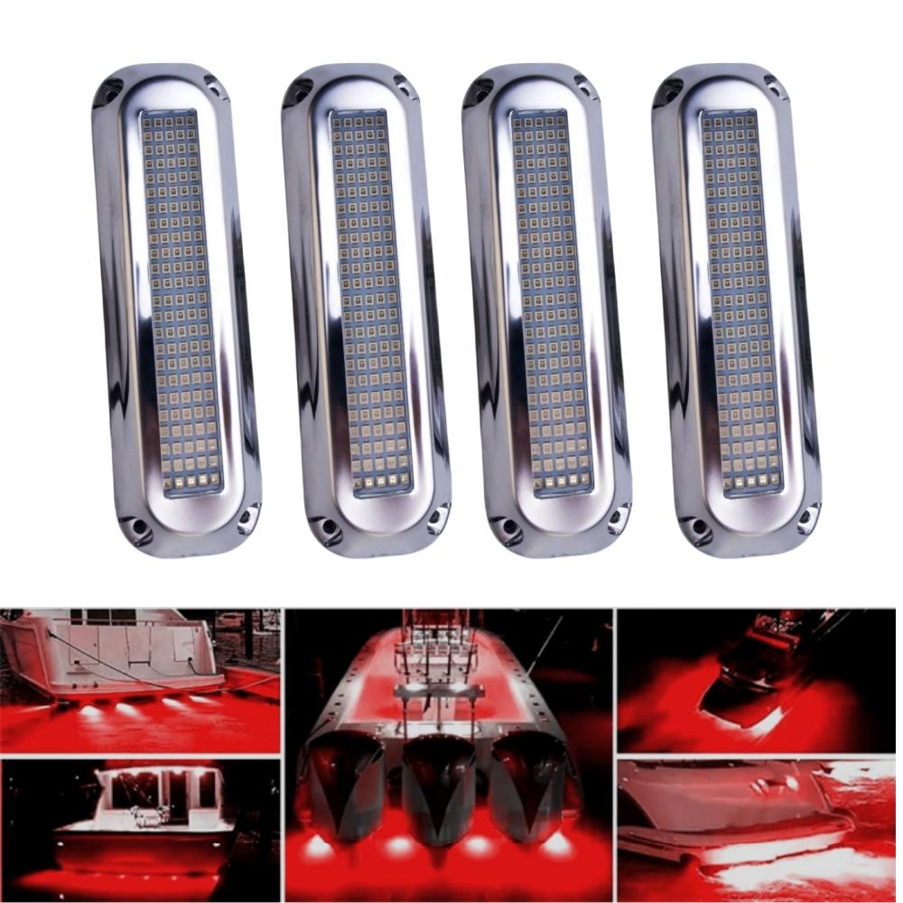 4PCS 120LED Underwater Boat Lights Led Waterproof Submersible LED Navigation Lights Marine Accessories Boats Lighting LED 12v/2v