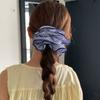 Trend Blue Striped Cloth Scrunchies Women Girls Elastic Hair Rubber Bands Accessories Tie Hair Ring Rope Headdress Headwear