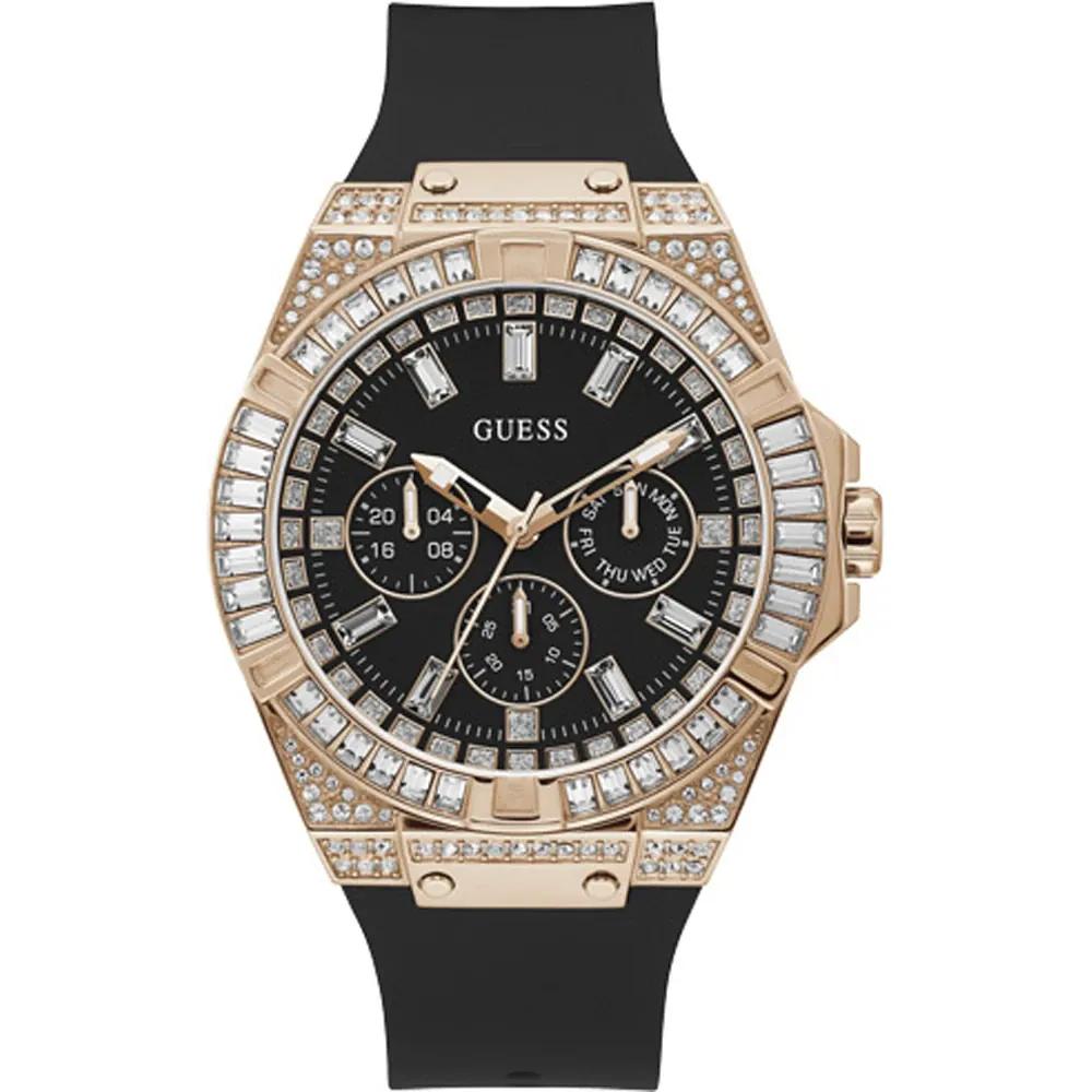 Guess Zeus Черная нержавеющая сталь Силикон Мужские Кварцевые GW0208G4