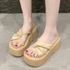 Fashion NEW Casual 8CM Wedge Slippers for Women Summer Non Slip Platform Sandals Woman Open Toe Comfortable Female Chunky Beach Slippers