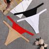 Women Cotton Thin Belt Thong Low Waist Sexy Panties Bikini Cotton Solid Color Women Underwear