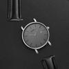 Watch Leather Popular Brand Analog Simple Waterproof Watch Men's Men's (silver-grey Black) [item]