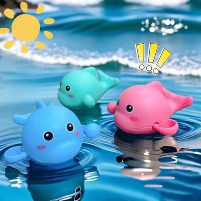 Плавающая игрушка для ванны для малышей в форме милой лягушки, черепахи или дельфина. Заводная игрушка для плавания. Креативная игрушка для бассейна для мальчиков и девочек.