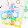 1 Set Plastic Spirograph Drawing Kit Include 1 Set Spirograph & 1pcs Six-color Ballpoint Pen Colorful Doodle Gift YMY