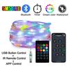 Рождественская гирлянда Разноцветная RGB Гирлянда для рождественской елки Bluetooth Гирлянда с USB-зарядкой Приложение Сказочные огни Украшение Киберспортивная комната