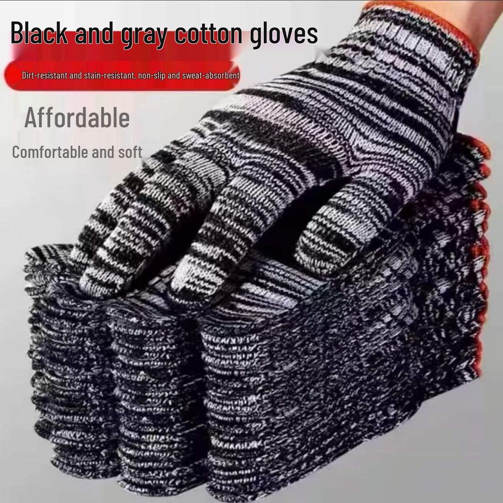 Durable, Non-Slip Nylon Work Gloves for Men & Women - Wear-Resistant Protection for Construction and Auto Repair