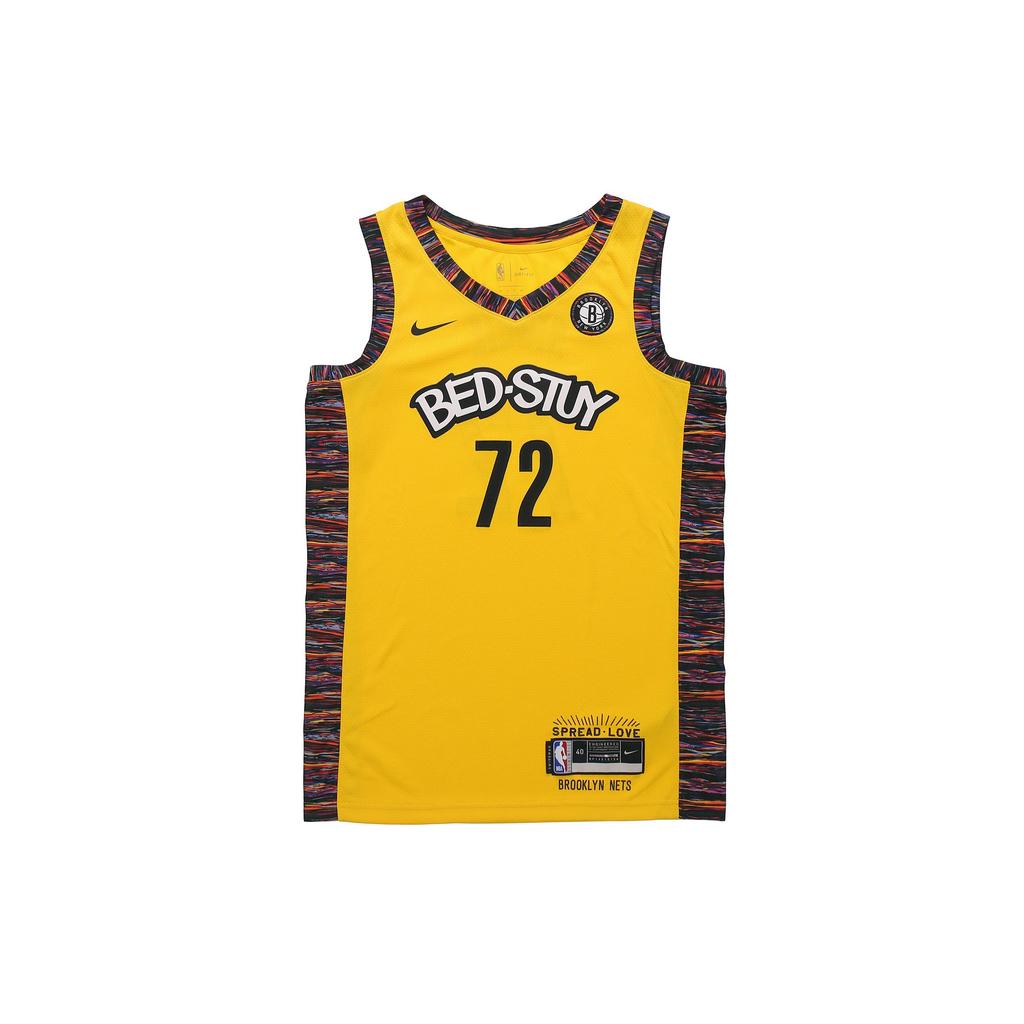 Nike Brooklyn Nets NBA Swingman Fan Edition Jersey Men Basketball Vest Amarillo-Yellow CU0193-728
