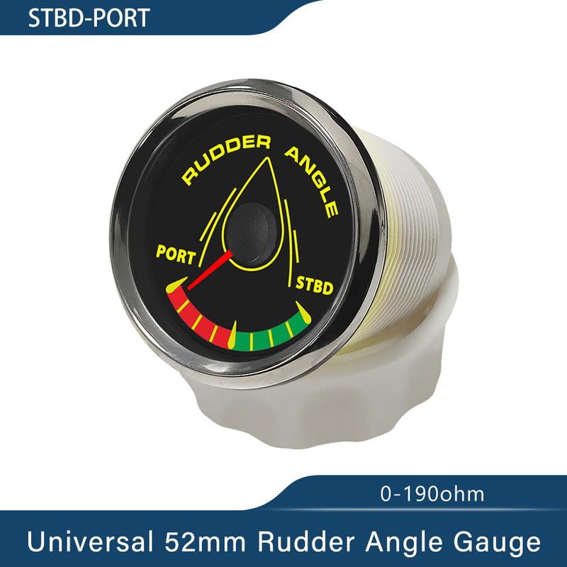 Newest Boat 52mm Rudder Angle Gauge Meter Signal 0-190ohm with 8 Colors Backlight for Ship Yacht Vessel 9-32V