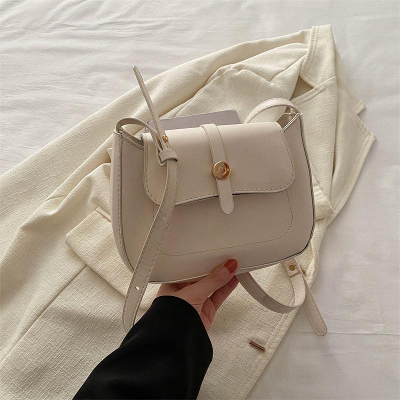 Popular Vintage Shoulder Bag With Street Style Element Stitching Line For Daily Match