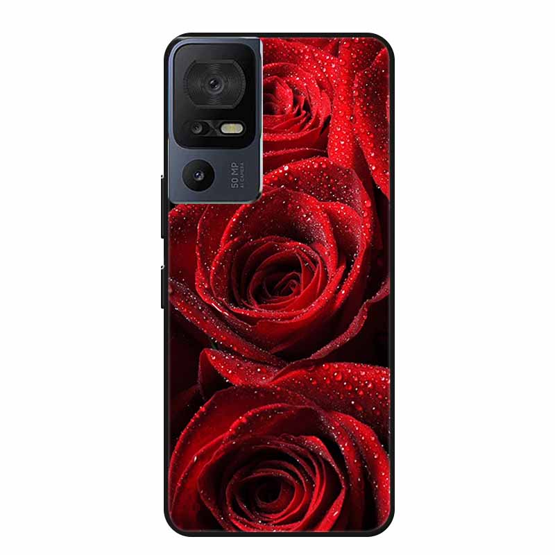 Чехол для телефона TCL 40 SE 40SE Coque Черный Силиконовый Мягкий Задний Чехол-Крышка Для TCL 40 SE Чехол Funda Для TCL40SE Capa 6.75" Оболочка