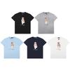 Летняя мужская и женская футболка Ralph Lauren из 100% хлопка с принтом медведя Polo Bear иsignature