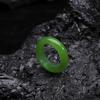 6mm Natural Green Jade Gemstone Ring Plain Fengshui Lucky Wedding Band Thumb Ring Hypoallergenic Jewelry Gift for Her Size 5-12