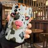 Phone case: 2D flat, suitable for Samsung Galaxy A34 A35 M05 M06 S20 S22 S21 FE Plus 5G protective case, black and white small floral cow, perfect Chr