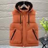 Plus Size M-5XL Winter Sleeveless Jackets Man Thick Outerwears Fashion Men's Warm Vest Hooded