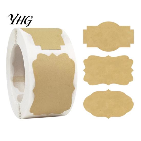 Eco Friendly Paper Labels for Bottles Blank Label Stickers, Self?Adhesive Gift Tag Stickers 250 Per Roll, Assorted Office Organization Sticker
