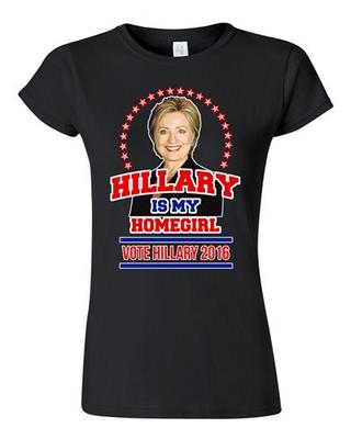 Junior Hillary Is My Homegirl Vote For President 2016 Election DT T-Shirt Tee Unisex T-Shirt