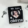 Корейский держатель для фотокарточек из ПВХ Черный Cortis 32 кармана Альбом для фотокарточек Книга для коллекции карточек айдолов