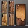 Carved Wood Case For Samsung Galaxy S22 S20 FE S21 S23 Plus S10 Lite S9 S8 S10e Note 20 10 Lite Silicone Phone Cover