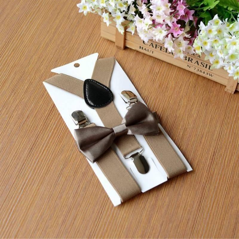 Стильный детский эластичный набор подтяжек и галстука-бабочки для мальчиков и девочек в нескольких цветах