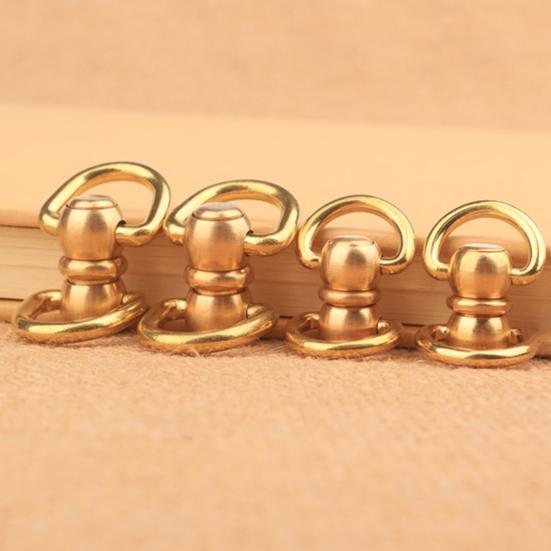3 шт., винтажные латунные брелоки с двойным вращением, удобные крючки-защелки