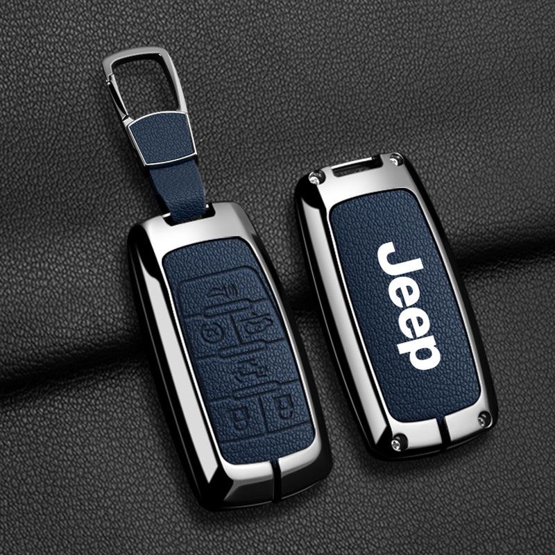 Совместимый чехол для ключа Jeep для Compass, Renegade, Cherokee, Grand Commander, Grand Cherokee