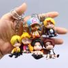 Аниме One Piece Q-версия Эйс Санджи Чоппер Луффи Брелок для ключей автомобиля Подвеска для школьной сумки Статуэтка ПВХ Модель с подвижными частями Игрушка Подарок