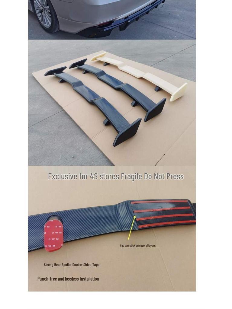 Универсальное заднее антикрыло для спортивного автомобиля Seagull - Без сверления, на клейком креплении